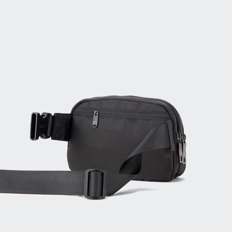 Pander Everywhere Belt Bag for Women, 5 Zipper Pockets Nylon Crossbody Fanny Pack Purse (Black) - Image 2